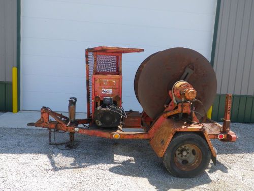Sherman &amp; reilly pt-2766 cable puller tensioner trailer mounted reel spool for sale