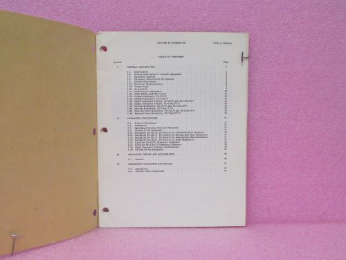 Military Manual AN/USM-44, AN/USM-44A Signal Generators Operating Manual 1962