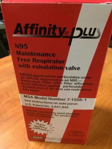 Affinity Plus N95 Maintenance Free Respirator w/exhal valve *Box of 10 Size: M/L