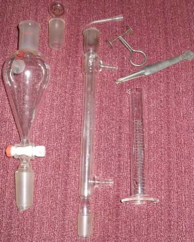 Vintage Chemistry Lab Labratory LabGlass Beakers Tubes Tools Etc