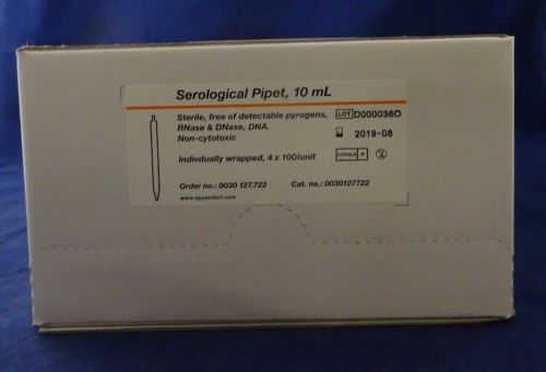 Eppendorf Serological 10 ml Pipet  0030127722 Box of 100 New