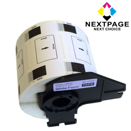 Compatible Brother Large Address Label Roll DK1209 1.1&#034; X 2.4&#034; With 1 Cartridge