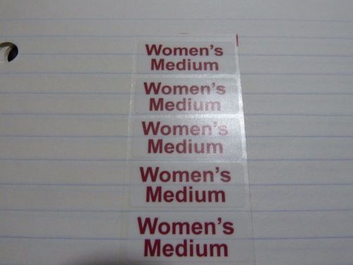 Women&#039;s X-Large Retail Clothing Size Strip Stickers Clear 1.25 x 5&#034; ---20 labels