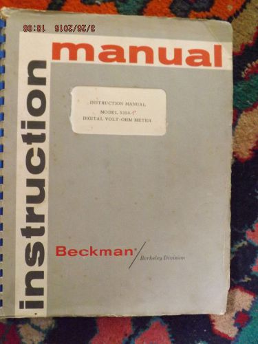 BECKMAN MODEL 5350: Digital Volt-Ohm Meter  Original Manual with Schematics