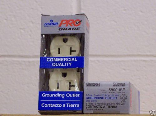 2 leviton 20a grouding outlet  5800-i for sale