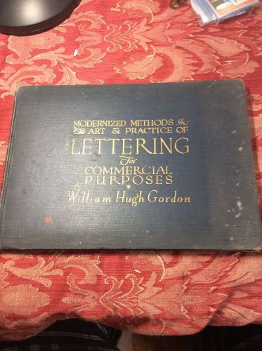 Lettering for Commercial Purposes 1918 Vintage Art Deco Sign Making Advertising