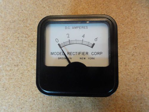Vintage model rectifer corp dc ammeter 0-6 amperes nib for sale