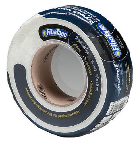 Fibatape drywall joint tape 1-7/8 &#034; x 300 &#039; white self adhesive - new for sale