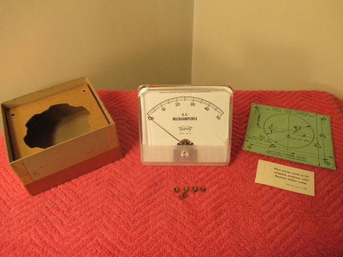 TRIPLETT D.C. Microamperes Panel Mount NOS Meter (Vintage Parts)