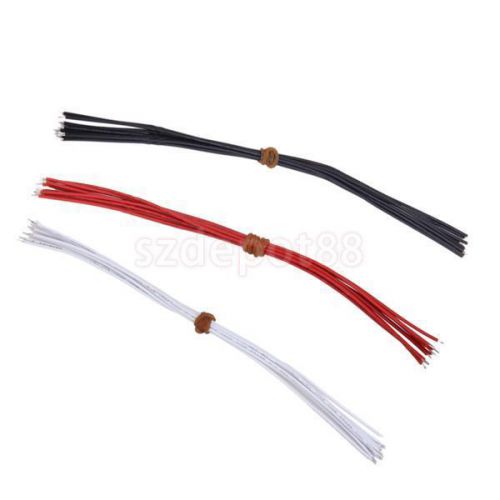 30pcs red black white 22awg copper guitar pickup hookup wire lead cable 21cm for sale