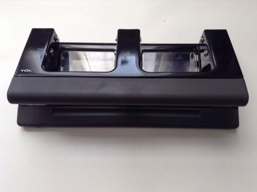 Stapler &amp; TUL 3 Hole Desktop Hole Punch 11in L x 5in W x 3in H Black OM01917