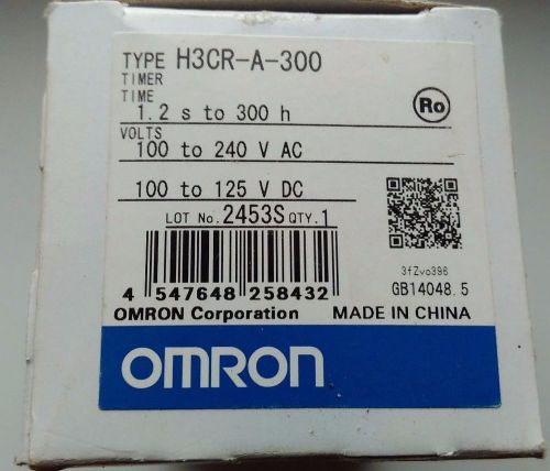 New Original Omron H3CR-A-300 Timer 1.2s to 300h 100-240VAC;100-125VDC EU Seller