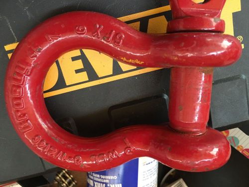 Crosby 6 tonton clevis-shackle &amp; screw-pin 1-&#034;rigging 1-1/8 pin for sale
