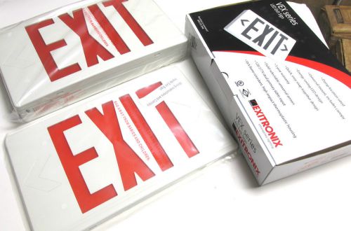 NIB .. Exitronix VEX Series LED Exit Sign Cat#  VEX-U-BP-WB-WH-G2 .. UL-203