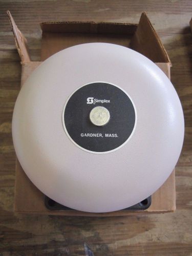 Simplex 2901-9041 6&#034; Gong Beige Bell Audible Fire Safety Device 24V NEW JS
