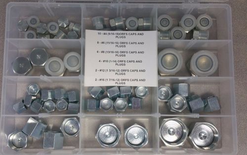 Orfs plug and cap hydraulic adapter fitting kit 64 pc lot kit set for sale