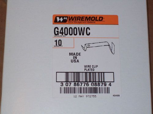 NEW  BOX of 10PCS WIREMOLD G4000WC WIRE CLIP for SURFACE MOUNT RACEWAY P200