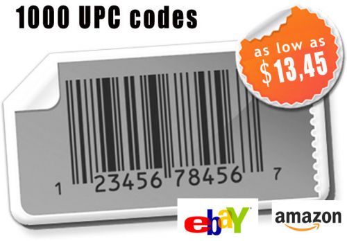 1000 UPC Numbers UPC Barcodes UPC Bar Code UPC Number for Amazon US UK EU