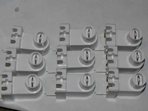 NEW ~ LOT OF 9 ~ LEVITON FLUORESCENT LAMP HOLDERS RECESSED CONTACT ~ PART  464