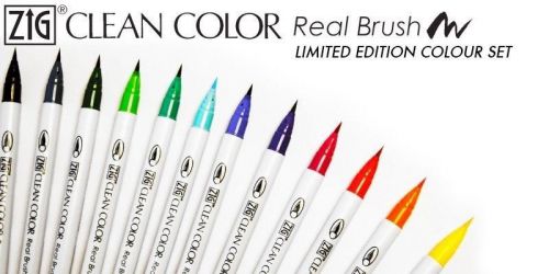 KURETAKE ZIG Clean Color Real Brush Pen-All Color Set (12/24/36/48/60)Selections