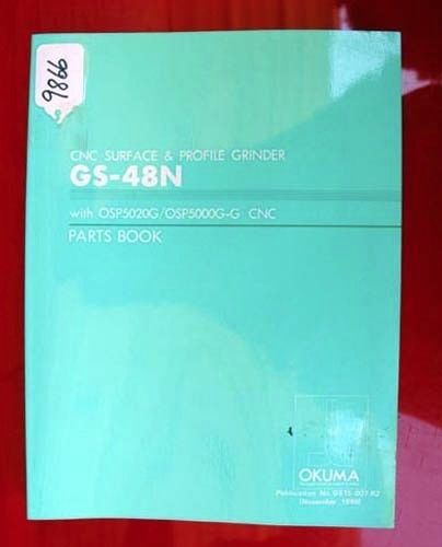 Okuma gs-48n cnc surface &amp; profile grinder parts book: ge15-007-r2 (inv.9866) for sale