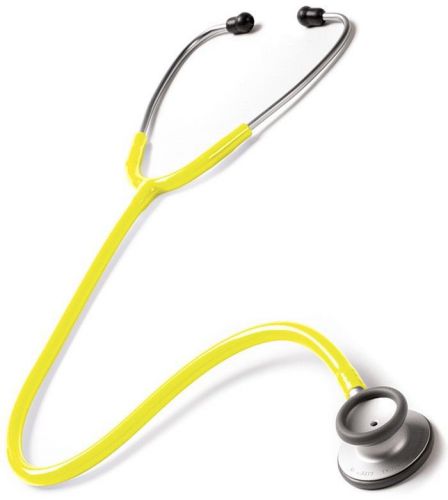 Neon yellow stethoscope clinical lite series single tube prestige medical 121 for sale