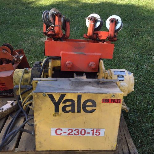 **REDUCED**Yale BEW1-32L G22/7S2 1 TON Cable Hoist With Saturn Tractor Drive