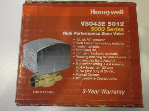 New v8043e5012 honeywell 5000 series zone valve for sale