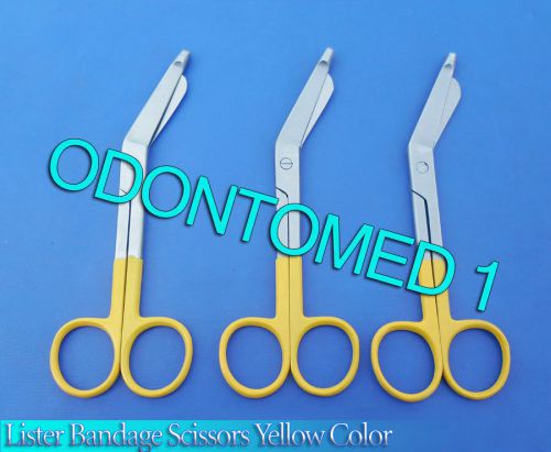 12 Lister Bandage Nurse Scissors - Color Handles(Yellow)
