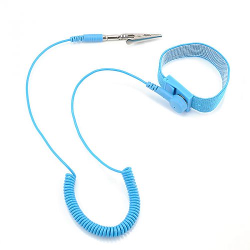 Blue discharge grounding anti static band esd wrist strap prevent static shock for sale