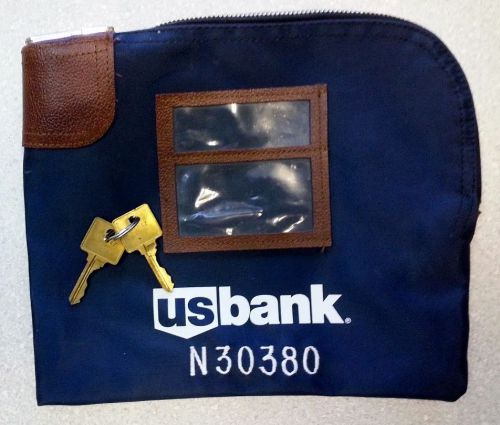 Bag Bank Deposit Money Locking Zipper Security Jewelry 2 Keys 10&#034; x 9&#034;