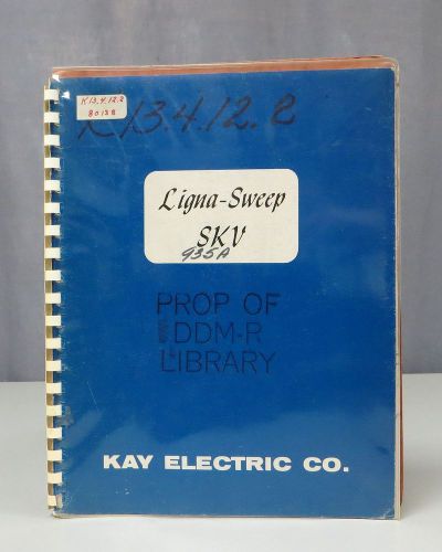 Kay Electric Ligna-Sweep Model SKV Sweeping Oscillator Instruction Manual