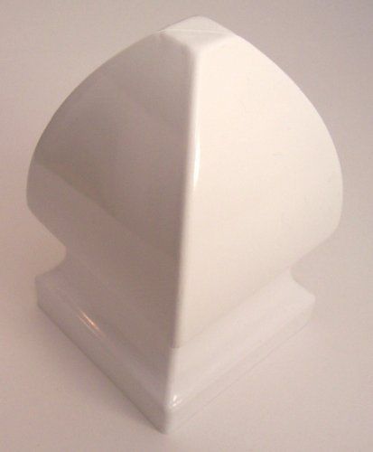 White Vinyl Post Cap Top American Gothic Top 3-1/2&#034; X 3-1/2&#034;