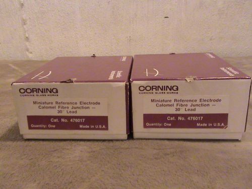 Corning Calomel Reference Electrode NOS NIB PAIR CAT# 476017 FIBRE JUNCTION