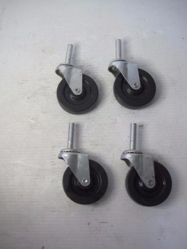 1579 lot(4) swivel caster wheels  3&#034; good condition free ship continental usa for sale