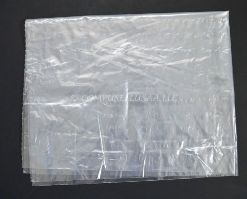 Poly bags 2 mil plastic (25) clear 24 x 30  flat open top -  made in america for sale