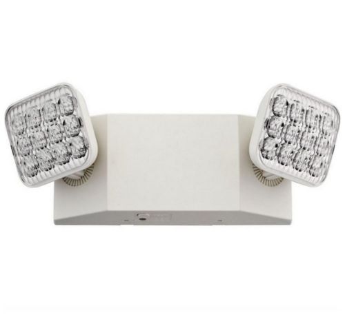 Led wall emergency exit light 2 lights lighting fixture rechargeable battery new for sale