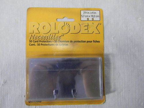NEW Rolodex Transparent Clear Card Protectors Sleeves 50 Pack 2.25&#034; x 4&#034; 67650