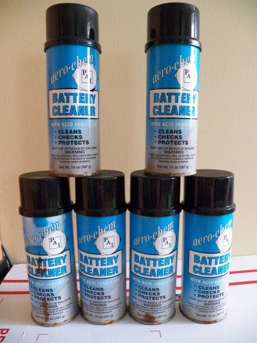 6 Cans - Aero-Chem Battery Cleaner With Acid Indicator 14 oz. Spray Can Cleaner