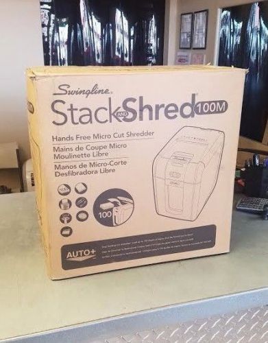 Swingline Stack &amp; Shred 100M Hands Free Micro Cut Shredder