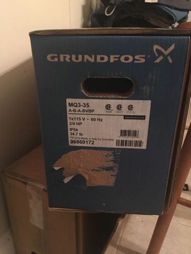 Grundfos MQ3-35 Booster Pump, 3/4HP, 115V, 96860172