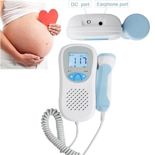 Fetal Heart Doppler Pocket Prenatal Baby Sound LCD Monitor 3MHZ Probe Ultrasonic