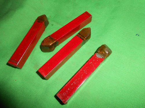Lot of 4 ARMSTRONG Carbide-Tipped Tool Bits 87-723 D6 3/8&#034;  Square