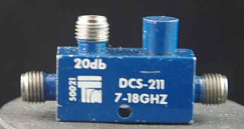 One TRM 20 dB RF Microwave Coupler, Model DCS-211