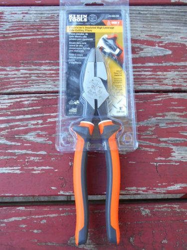 KLEIN LINEMAN PLIERS 1000 VOLT 9&#039; SIDE CUTTERS HIGH- LEVERAGE FREE SHIPPING