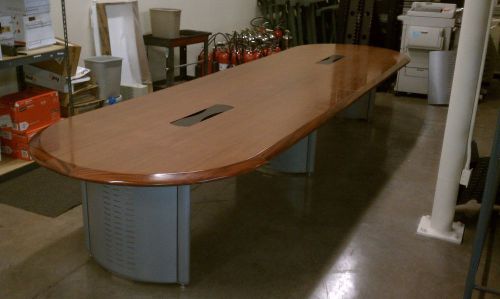16 ft conference table - pre-wired power &amp; network for sale