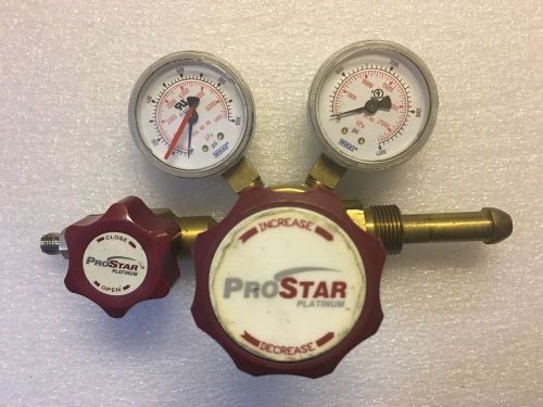 Praxair Prostar Platinum High Purity Brass Regulator 3000PSI Dual-Analog Gauge