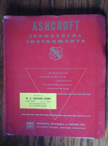 Vintage Ashcroft Industrial Instruments Manual-Bulletins from 1962