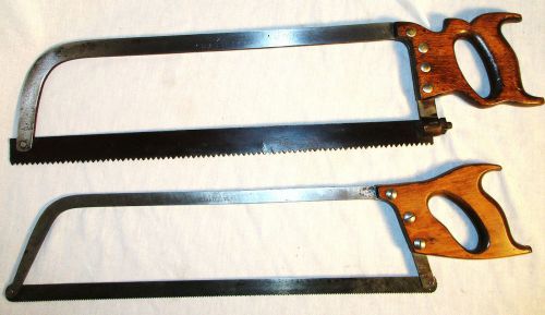 VERY FINE very RARE Vintage Chatillon X &amp; Hack BONE MEAT SAWS PAIR collectible