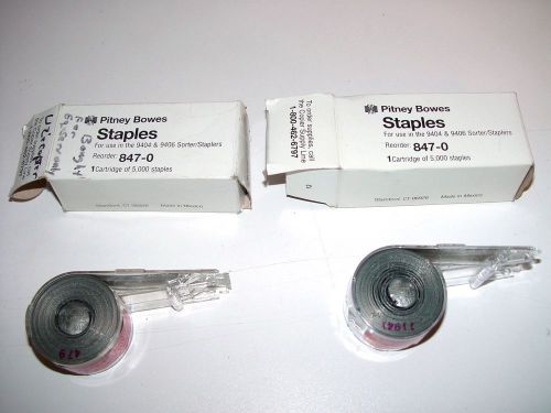 Set of 2 pitney bowes 5000 staple cartridges #847-0 for sorter/stapler for sale